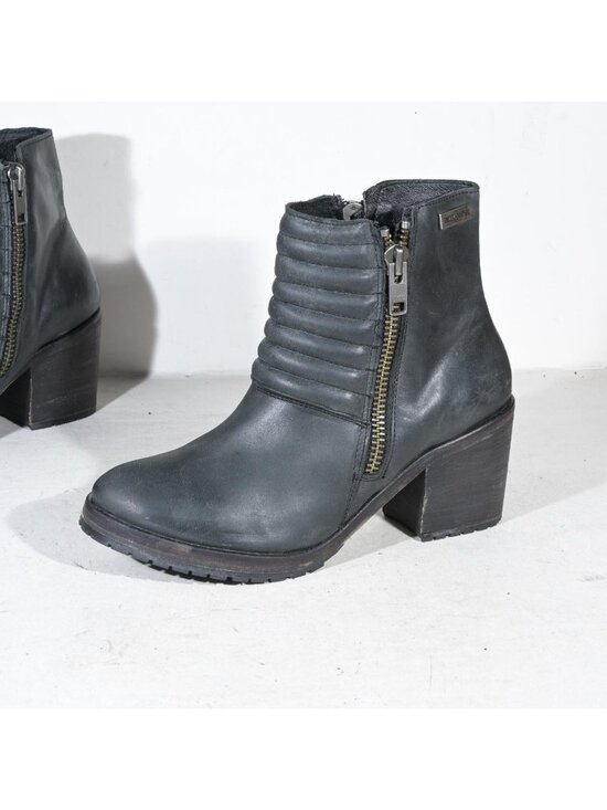 Harley Davidson Shoes - Harley Davidson Black Leather Ankle Boots Zip Bootie Padded Round Toe Biker 11